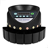 Autocompra Contador de Monedas Euro 300 Monedas por Minuto Clasificador de Monedas Automático Hucha Contadora de Monedas…